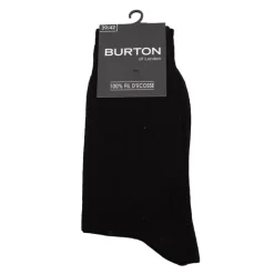 BURTON OF LONDON 1 paire de chaussettes oliviero 100% fil d'ecosse Homme NOIR Online