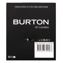 BURTON OF LONDON 1 paire de chaussettes oliviero 100% fil d'ecosse Homme GRIS FONCE Discount
