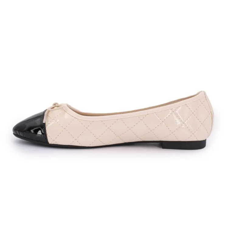 MANOUKIAN Ballerine matelassée Femme BEIGE Hot