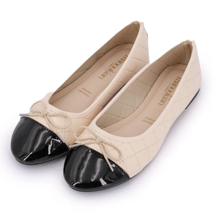 MANOUKIAN Ballerine matelassée Femme BEIGE Hot