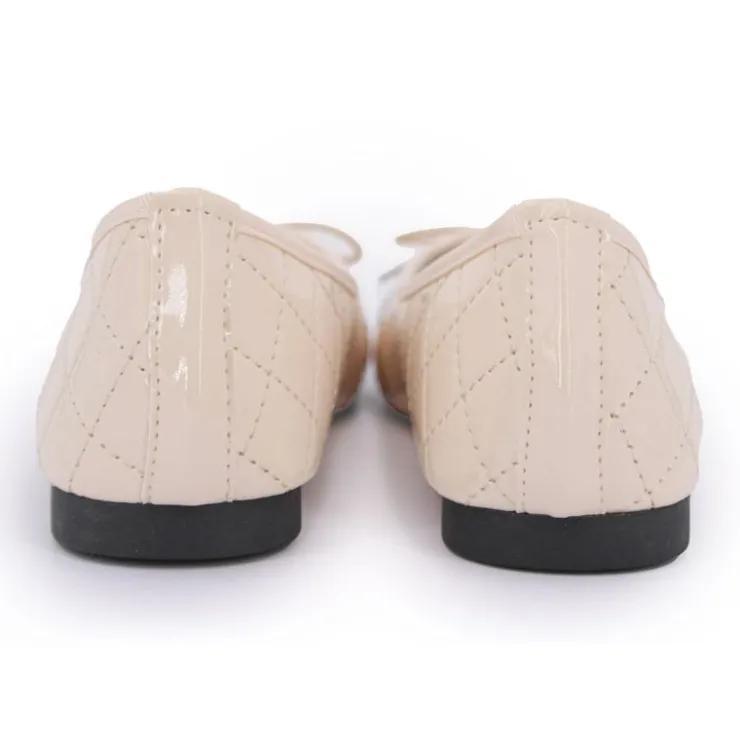 MANOUKIAN Ballerine matelassée Femme BEIGE Hot