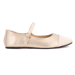 BURTON OF LONDON Ballerines à brides bi matiere kinda Femme OR Clearance