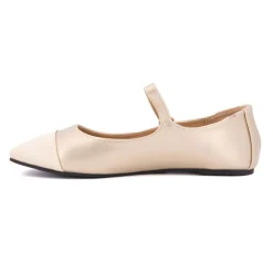 BURTON OF LONDON Ballerines à brides bi matiere kinda Femme OR Clearance