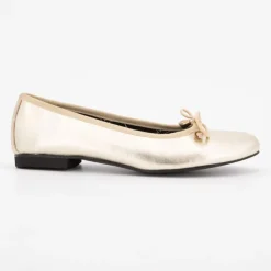 XAVIER DANAUD Ballerines gold cuir avec noeuds Femme OR Best