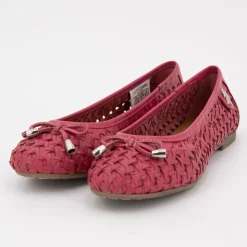 US POLO Ballerines julia tissées logo écusson relief Femme ROSE Best