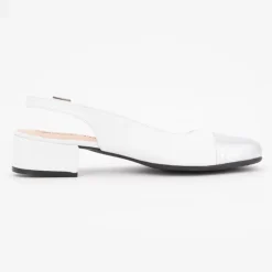 XAVIER DANAUD Ballerines loulou nappa argent cuir Femme BLANC Outlet
