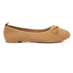 MANOUKIAN Ballerines tissu apolina effet crochet avec noeud Femme BEIGE Discount