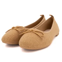 MANOUKIAN Ballerines tissu apolina effet crochet avec noeud Femme BEIGE Discount