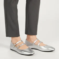 BURTON OF LONDON Ballerines zayanita double brides avec boucles Femme ARGENT Sale