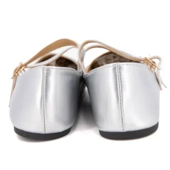 BURTON OF LONDON Ballerines zayanita double brides avec boucles Femme ARGENT Sale