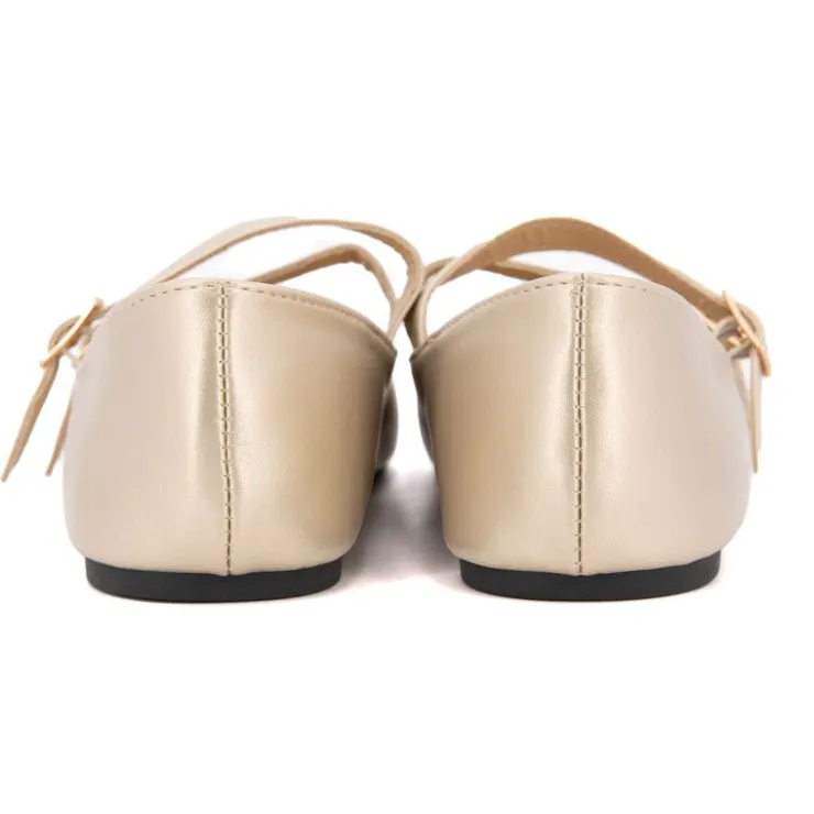 BURTON OF LONDON Ballerines zayanita double brides avec boucles Femme OR Online