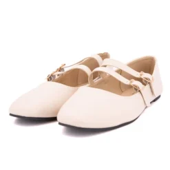 BURTON OF LONDON Ballerines zayanita double brides avec boucles Femme BEIGE Sale