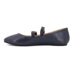 BURTON OF LONDON Ballerines zayanita double brides avec boucles Femme BLEU FONCE Hot