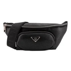 BILL TORNADE Banane texturé poche zippée argentée 30x13x14cm Mixte NOIR Outlet