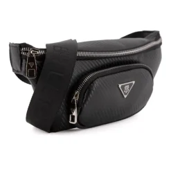 BILL TORNADE Banane texturé poche zippée argentée 30x13x14cm Mixte NOIR Outlet