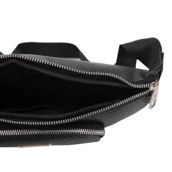 BILL TORNADE Banane texturé poche zippée argentée 30x13x14cm Mixte NOIR Outlet