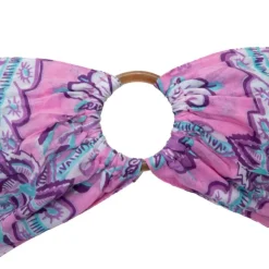 ANTIK BATIK Bandeau tissu à fleurs hupa avec anneau bois Femme ROSE Online