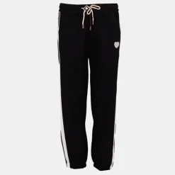 BURTON OF LONDON Bas de jogging avec bandes nelsy avec coeur Femme NOIR New