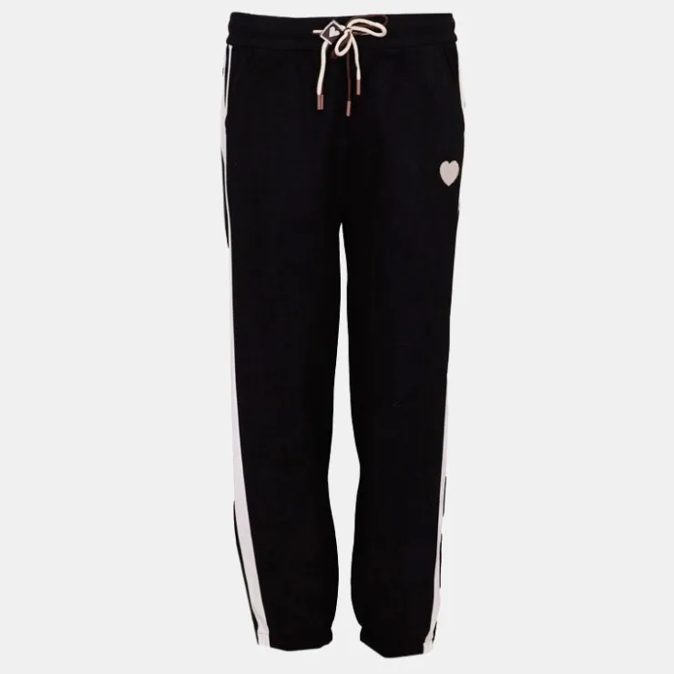 BURTON OF LONDON Bas de jogging avec bandes nelsy avec coeur Femme NOIR New