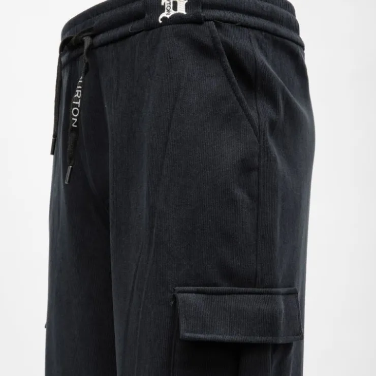 BURTON OF LONDON Bas de jogging cargo regular cotelé scipion Homme GRIS FONCE Discount