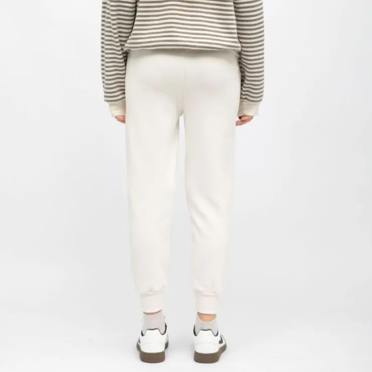 BURTON OF LONDON Bas de jogging elora coupe carotte coton Femme BLANC ECRU Online