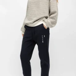 BURTON OF LONDON Bas de jogging elora coupe carotte coton Femme BLEU FONCE