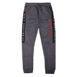 CHEVIGNON Bas de jogging inscription côté brodée coton mélangé Enfant GRIS FONCE