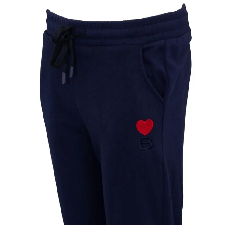 BURTON OF LONDON Bas de jogging nany coeur brodé rouge Femme BLEU FONCE Sale