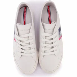 US POLO Basket mare w004w / db t35 au 40 Femme BLANC New