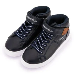 CHEVIGNON Basket Montante à Velcro et Lacets Marine Enfant BLEU FONCE Outlet