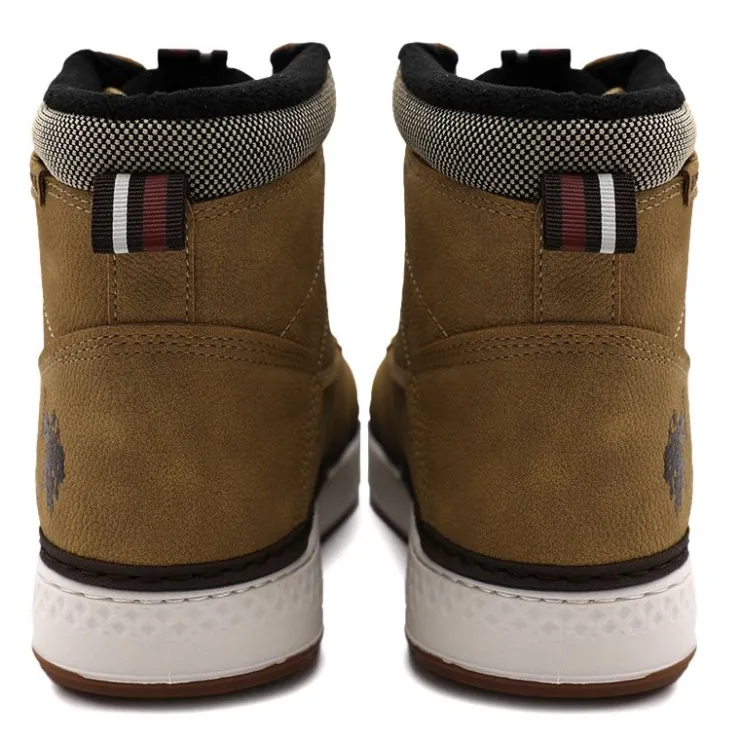 US POLO Basket montante mokka Homme MARRON CLAIR