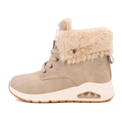BURTON OF LONDON Baskets à lacets doublure fourrée ysma Femme BEIGE Discount