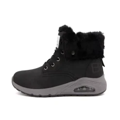 BURTON OF LONDON Baskets à lacets doublure fourrée ysma Femme NOIR New