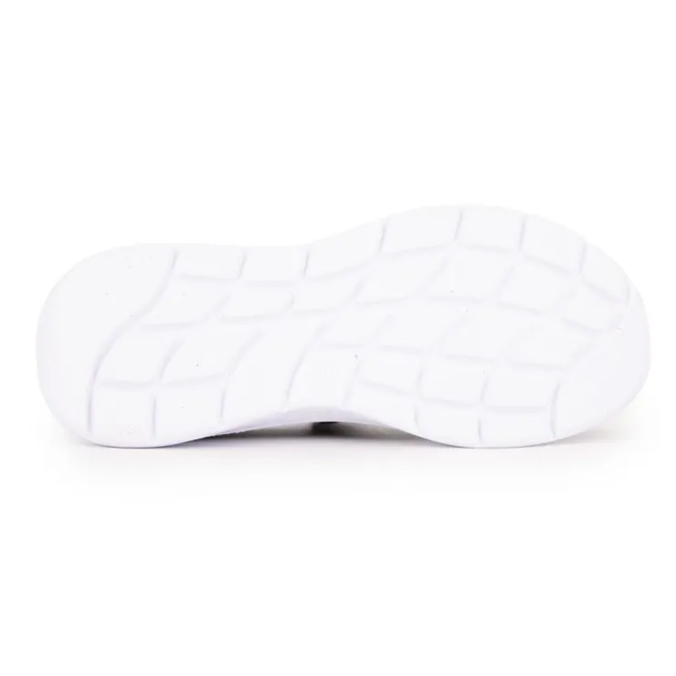 KELARA Baskets à lacets en tissu semelle épaisse blanche Femme NOIR Clearance