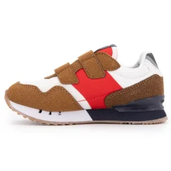 PEPE JEANS Baskets à scratch london nut brown suédine Enfant MARRON Discount