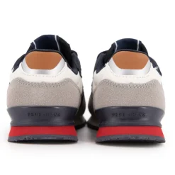 PEPE JEANS Baskets à scratch london nut brown suédine Enfant BLEU FONCE Discount