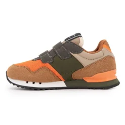 PEPE JEANS Baskets à scratch london nut brown suédine Enfant ORANGE Sale