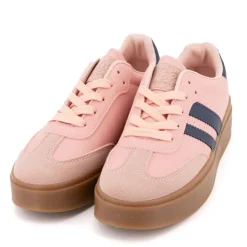 BURTON OF LONDON Baskets à semelle gomme sterna double bandes Femme ROSE Online