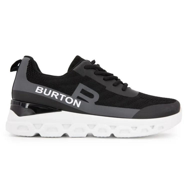 BURTON OF LONDON Baskets almanzo à lacets semelle design Homme NOIR Online