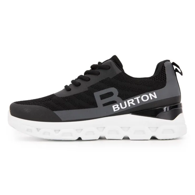 BURTON OF LONDON Baskets almanzo à lacets semelle design Homme NOIR Online