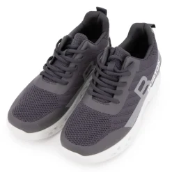 BURTON OF LONDON Baskets almanzo à lacets semelle design Homme GRIS Sale