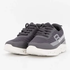 BURTON OF LONDON Baskets arcade à lacets avec semelle épaisse Enfant GRIS Discount