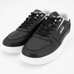ELLESSE Baskets avec lacets semelle épaisse logo imprimé bleu marine Homme NOIR Clearance