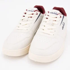 ELLESSE Baskets avec lacets semelle épaisse logo imprimé bleu marine Homme BLANC ECRU Best