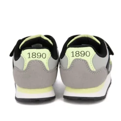 US POLO Baskets avec scratch imprimé logo Enfant GRIS Sale