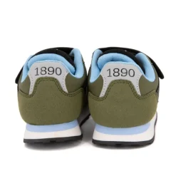 US POLO Baskets avec scratch imprimé logo Enfant KAKI Outlet