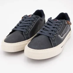 MUSTANG Baskets basses à lacets avec zip Homme BLEU FONCE Hot