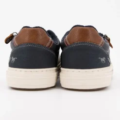 MUSTANG Baskets basses à lacets avec zip Homme BLEU FONCE Hot