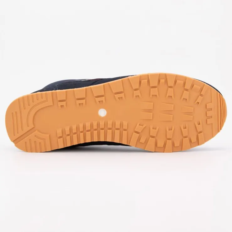 ELLESSE Baskets basses à lacets bi matière effet daim et similicuir lisse Homme BLEU FONCE New