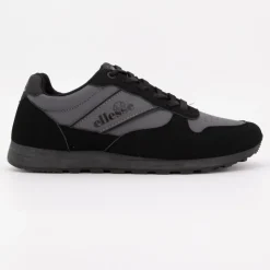 ELLESSE Baskets basses à lacets bi matière effet daim et similicuir lisse Homme GRIS Sale